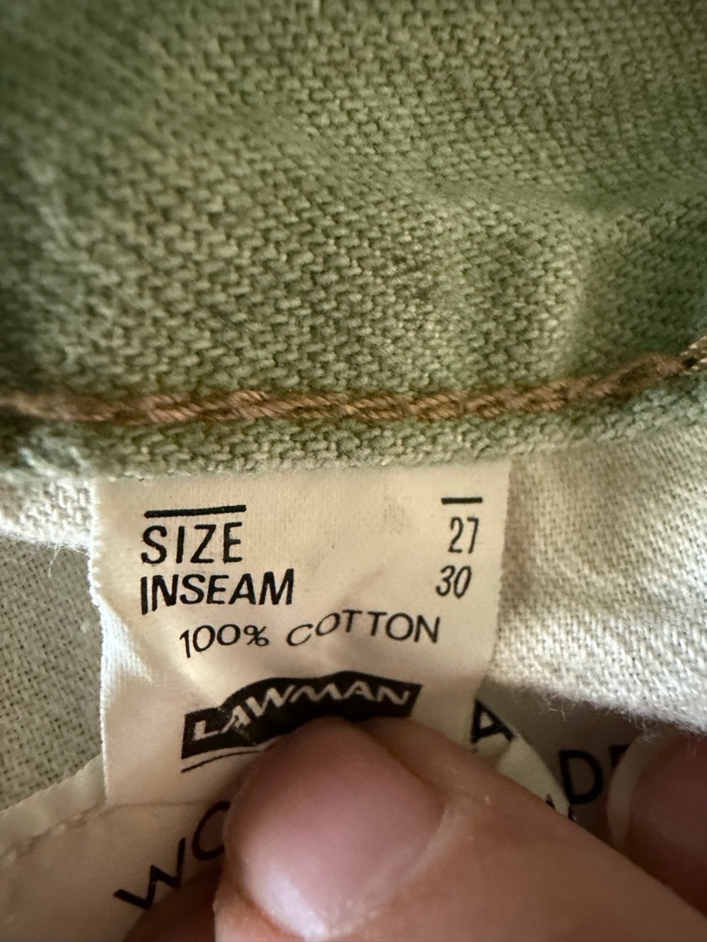 Vintage Green High Waisted Jeans Size XS 25 Waist Straight Leg Minimalist - Picture 6 of 6